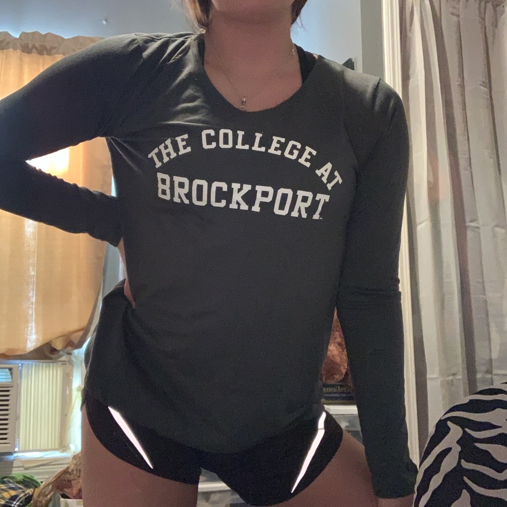 Brockport long-sleeve green shirt